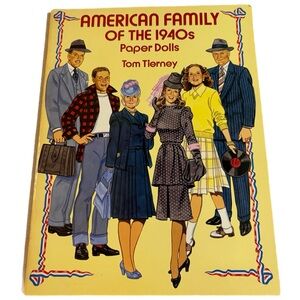 1940s American Family Paper Dolls Book by Tom Tierney.